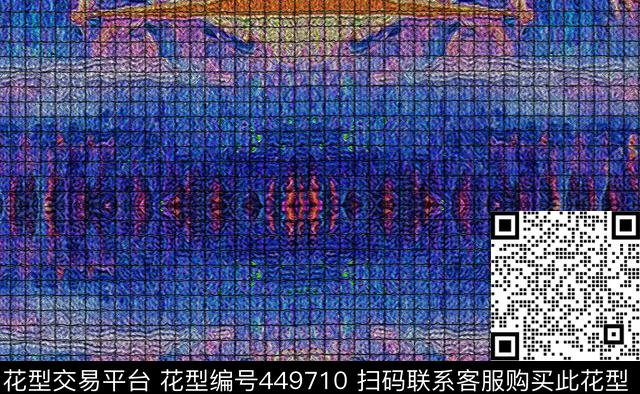 时尚现代抽象数码印花华亿平台下载（图片编号: 449710） - 瓦栏（Walan）