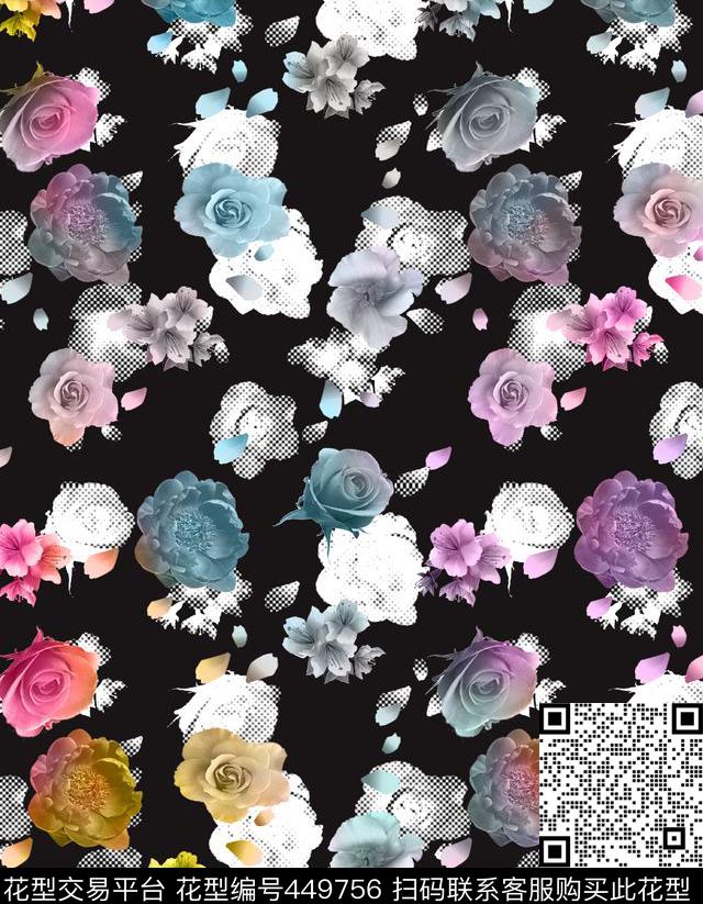 简单清新小碎花数码印花华亿平台下载（图片编号: 449756） - 瓦栏（Walan）