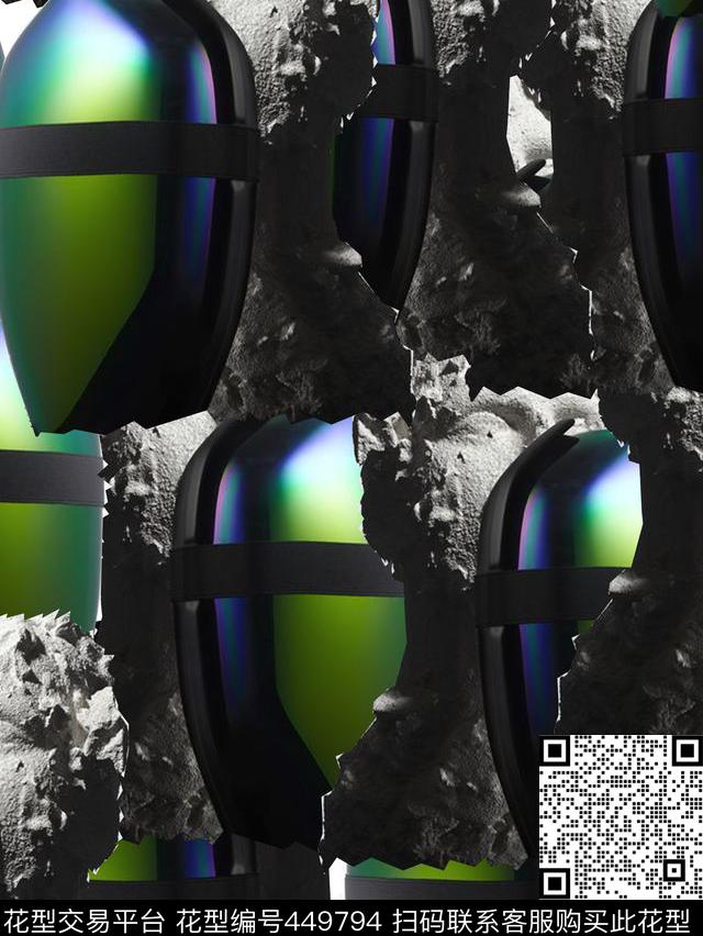 潮流雕塑复古数码印花华亿平台下载（图片编号: 449794） - 瓦栏（Walan）