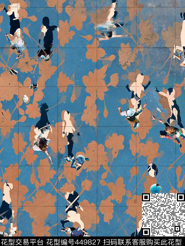 潮流复古人物数码印花华亿平台下载（图片编号: 449827） - 瓦栏（Walan）