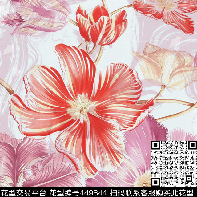 简约自然人物花卉丝巾沙发布家纺数码印花华亿平台下载（图片编号: 449844） - 瓦栏（Walan）