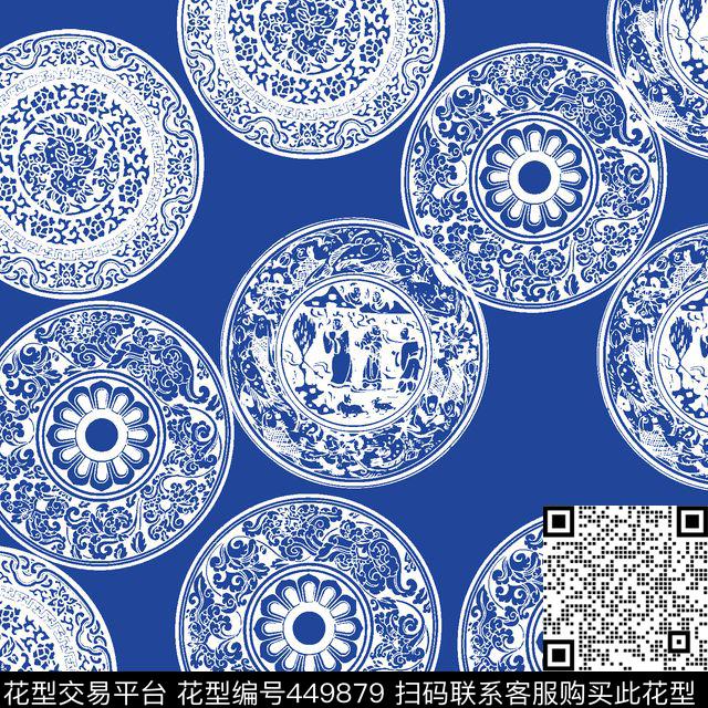 大气男装商务衬衫盘子传统印花华亿平台下载（图片编号: 449879） - 瓦栏（Walan）