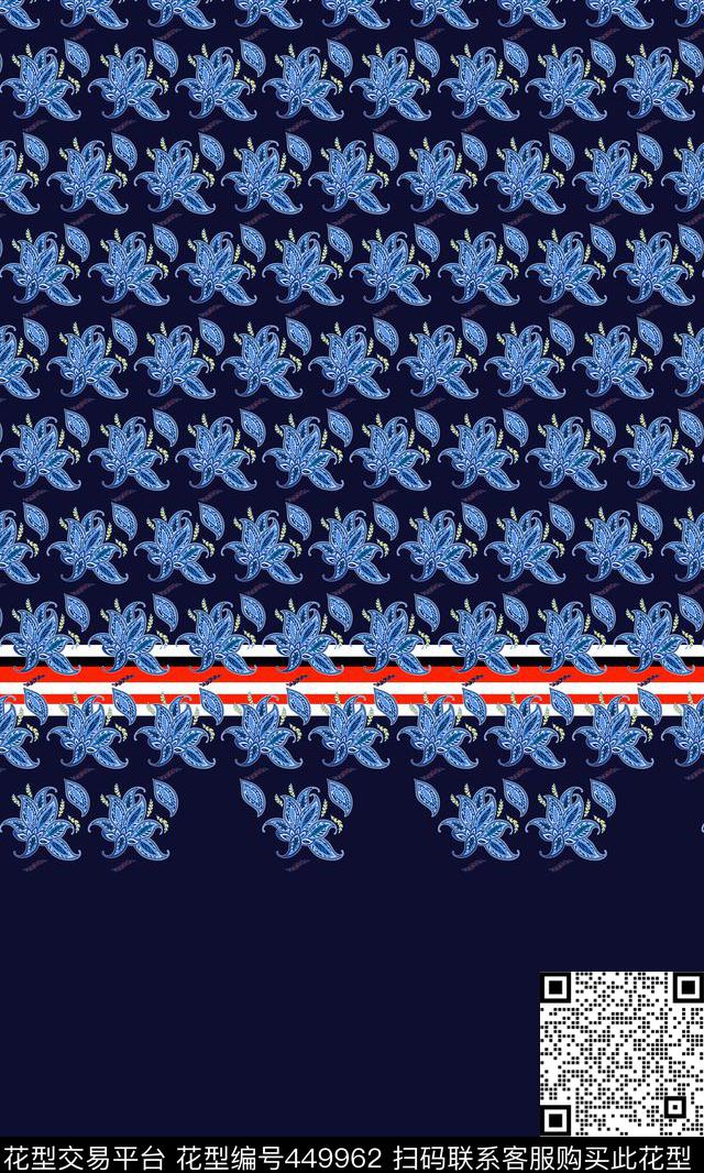 简约几何线条腰果花纹秋冬半身裙传统印花华亿平台下载（图片编号: 449962） - 瓦栏（Walan）