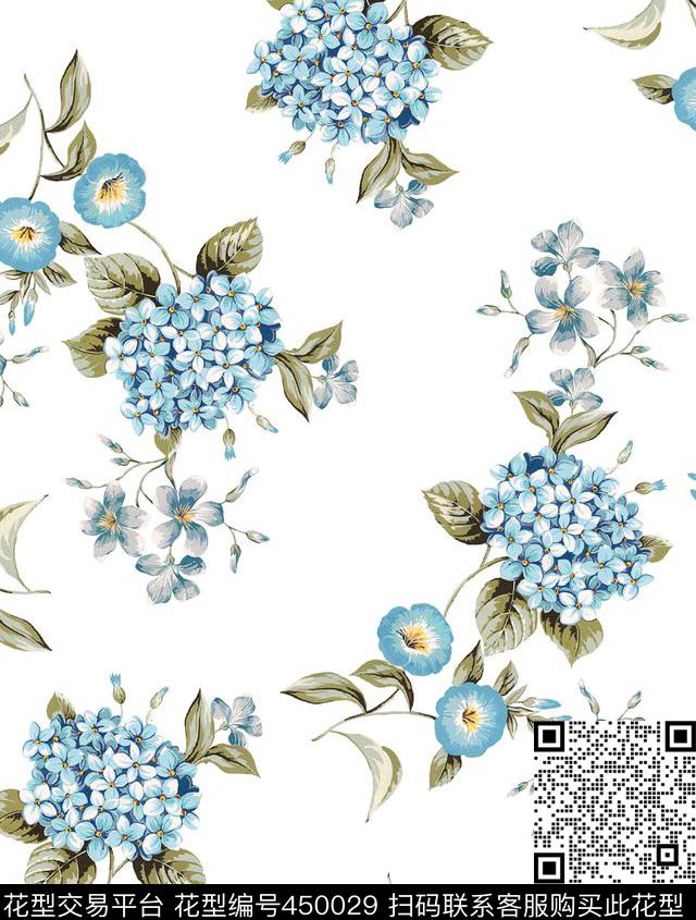 田园风小花花卉花卉传统印花华亿平台下载（图片编号: 450029） - 瓦栏（Walan）