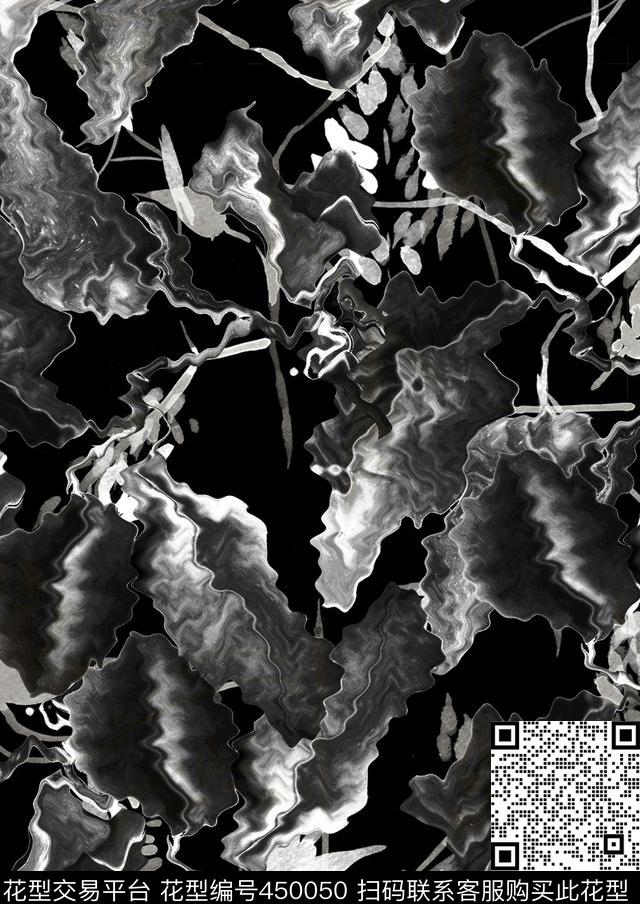 潮流复古树叶传统印花华亿平台下载（图片编号: 450050） - 瓦栏（Walan）