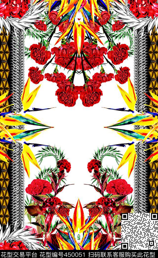 大牌时尚天堂鸟数码印花华亿平台下载（图片编号: 450051） - 瓦栏（Walan）