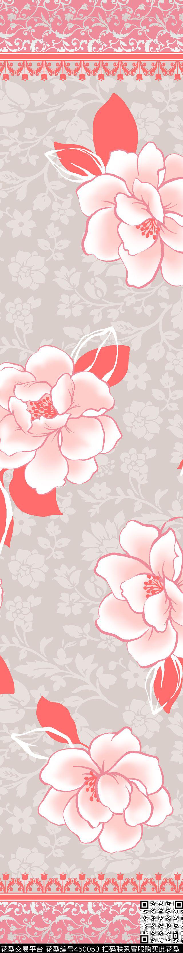 花卉家纺蕾丝传统印花华亿平台下载（图片编号: 450053） - 瓦栏（Walan）