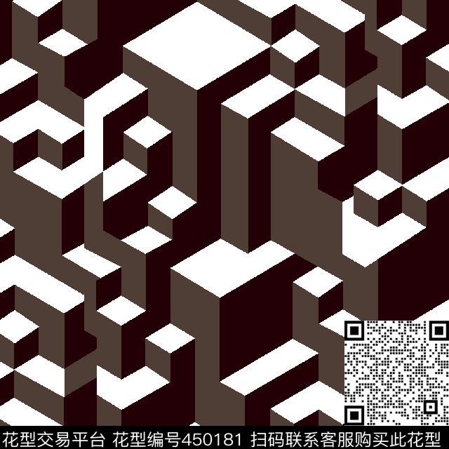 男装华亿平台几何印花方块矩阵传统印花华亿平台下载（图片编号: 450181） - 瓦栏（Walan）