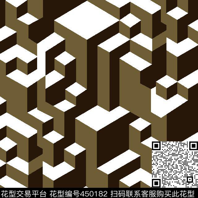 男装华亿平台几何印花方块矩阵传统印花华亿平台下载（图片编号: 450182） - 瓦栏（Walan）