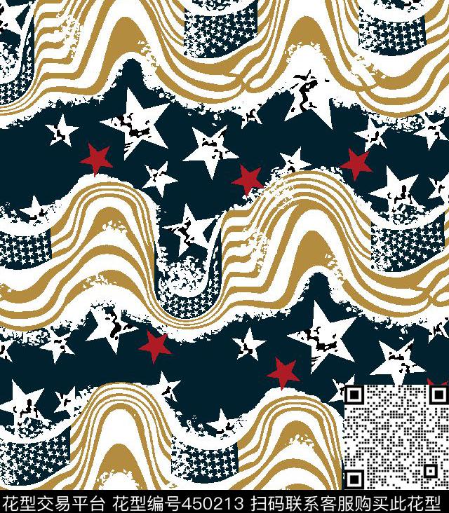 男女装创意扭曲外国国旗传统印花华亿平台下载（图片编号: 450213） - 瓦栏（Walan）