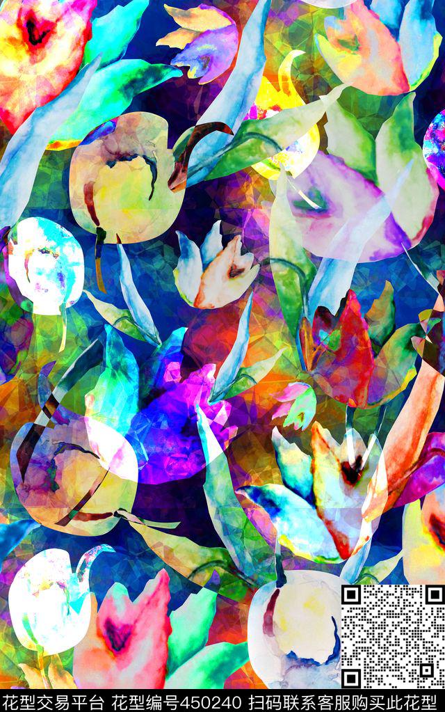 服饰花卉印花数码印花华亿平台下载（图片编号: 450240） - 瓦栏（Walan）