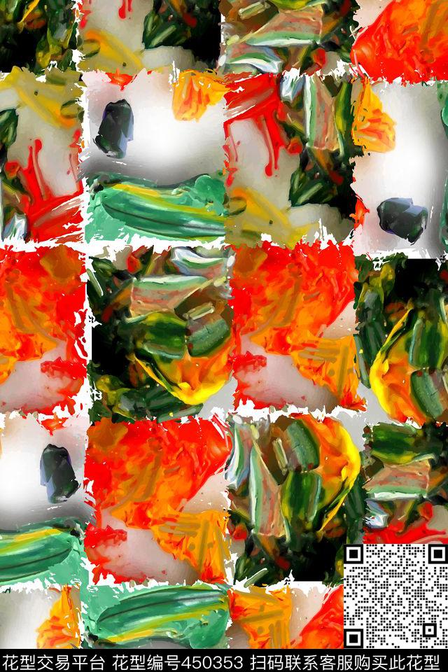 彩色精美拼图数码印花华亿平台下载（图片编号: 450353） - 瓦栏（Walan）