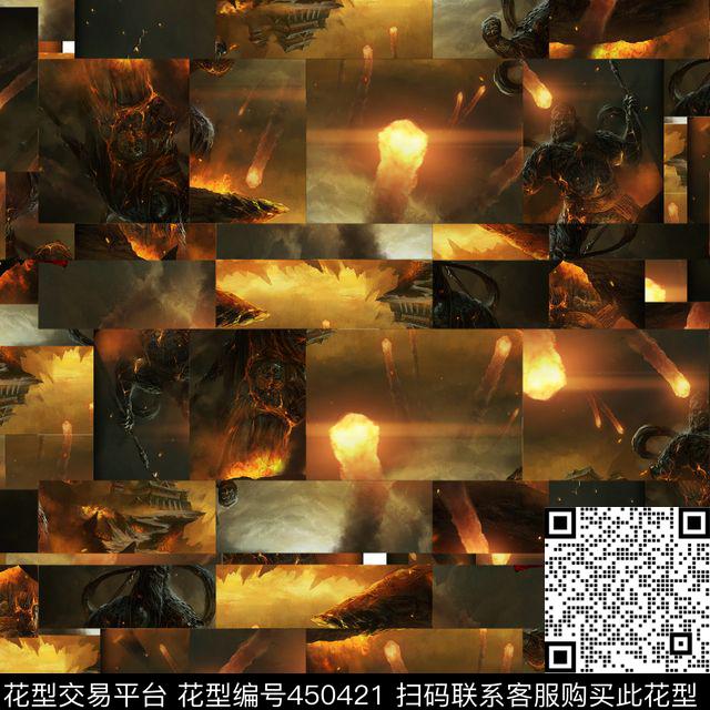 潮流复古男装华亿平台数码印花华亿平台下载（图片编号: 450421） - 瓦栏（Walan）