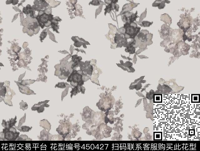 衬衫复古抽象数码印花华亿平台下载（图片编号: 450427） - 瓦栏（Walan）