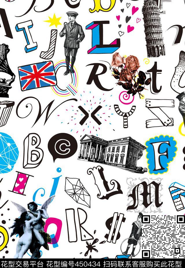 欧美风英伦复古传统印花华亿平台下载（图片编号: 450434） - 瓦栏（Walan）