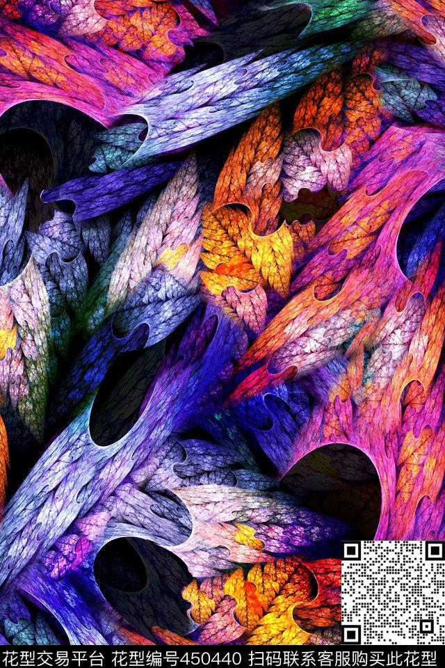 抽象炫彩肌理数码印花华亿平台下载（图片编号: 450440） - 瓦栏（Walan）