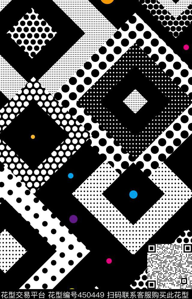 欧美风复古多点传统印花华亿平台下载（图片编号: 450449） - 瓦栏（Walan）