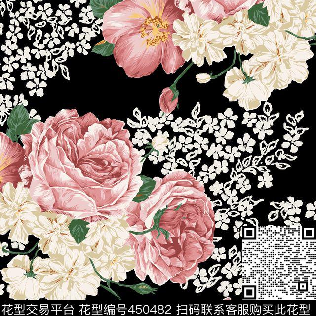传统印花花卉小花花卉传统印花华亿平台下载（图片编号: 450482） - 瓦栏（Walan）
