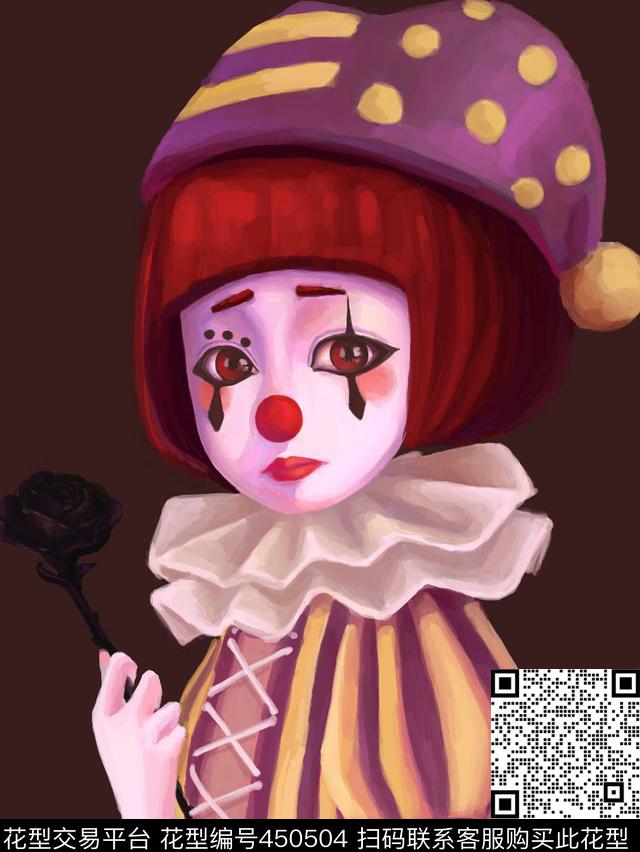 潮流复古抽象数码印花华亿平台下载（图片编号: 450504） - 瓦栏（Walan）