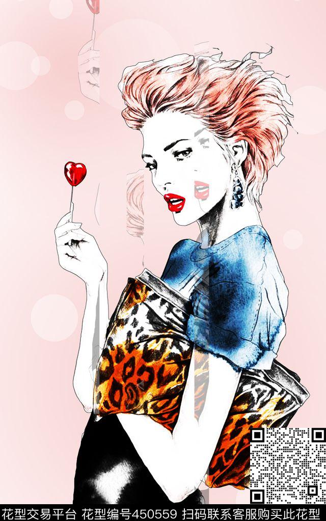 时尚时尚人物潮流数码印花华亿平台下载（图片编号: 450559） - 瓦栏（Walan）