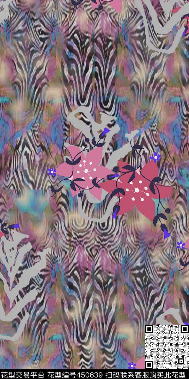 野性花纹数码印花华亿平台下载（图片编号: 450639） - 瓦栏（Walan）