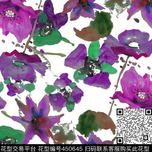 原创手绘抽象数码印花华亿平台下载（图片编号: 450645） - 瓦栏（Walan）