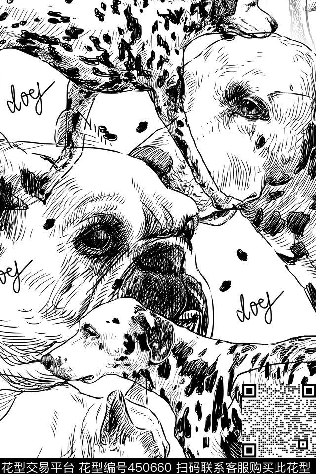 潮牌狗可爱传统印花华亿平台下载（图片编号: 450660） - 瓦栏（Walan）