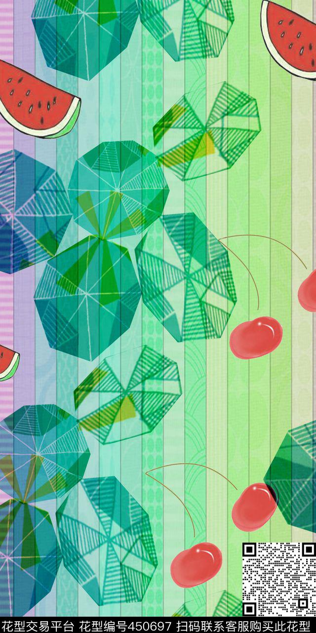 清新花纹数码印花华亿平台下载（图片编号: 450697） - 瓦栏（Walan）
