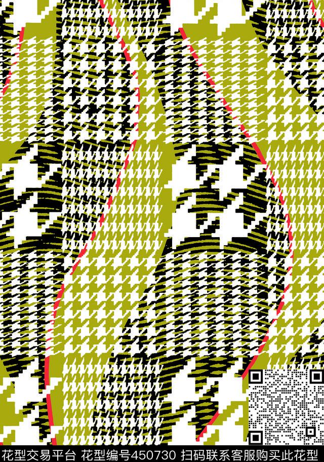 复古千鸟纹斑马纹传统印花华亿平台下载（图片编号: 450730） - 瓦栏（Walan）