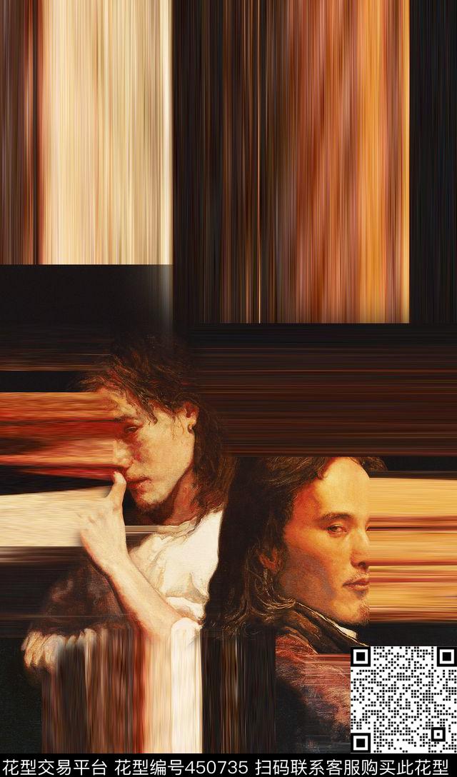 插画印花潮流时尚复古数码印花华亿平台下载（图片编号: 450735） - 瓦栏（Walan）