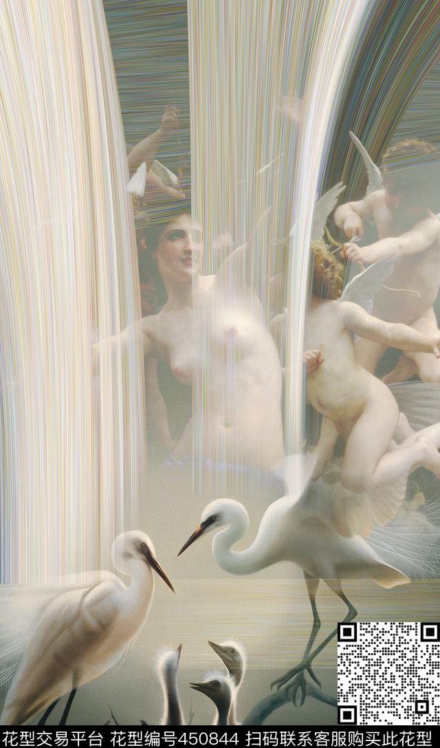 白鹤定位印花时尚创意数码印花华亿平台下载（图片编号: 450844） - 瓦栏（Walan）