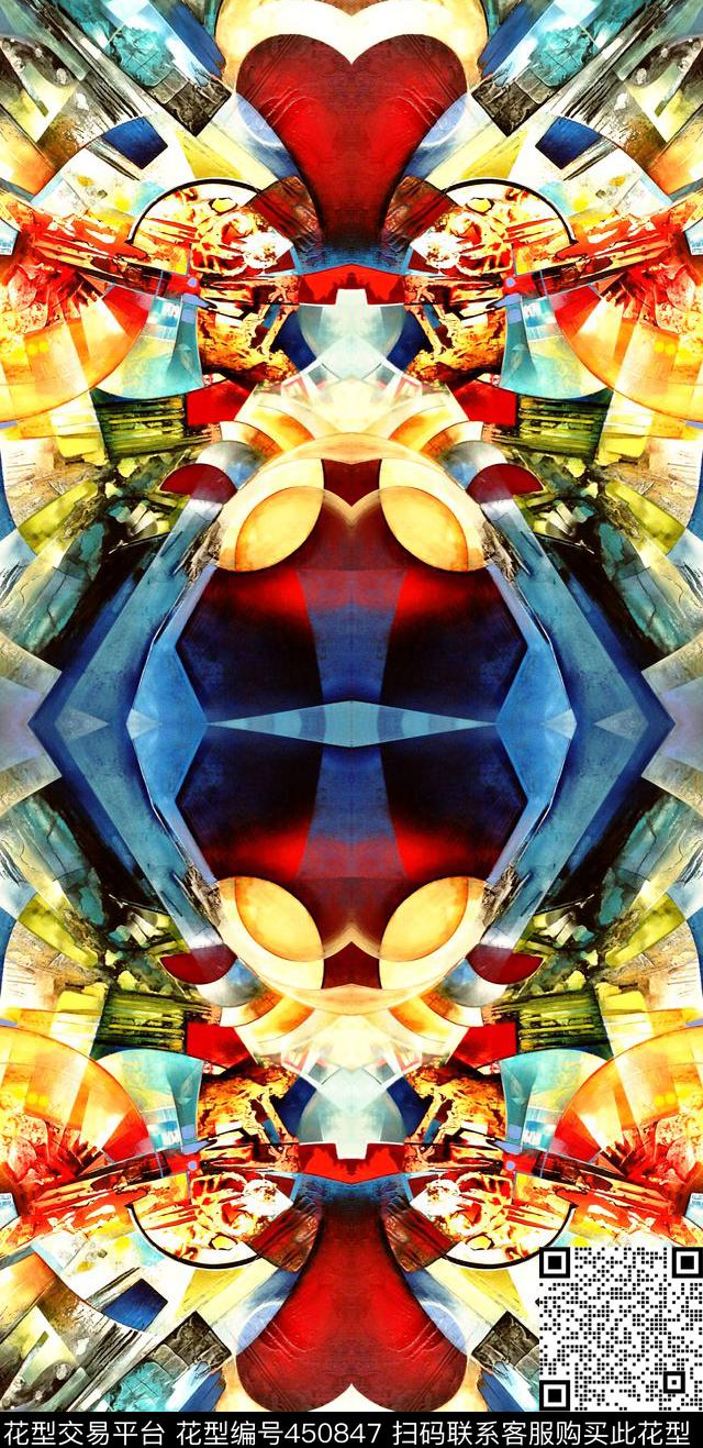 抽象炫酷炫丽数码印花华亿平台下载（图片编号: 450847） - 瓦栏（Walan）