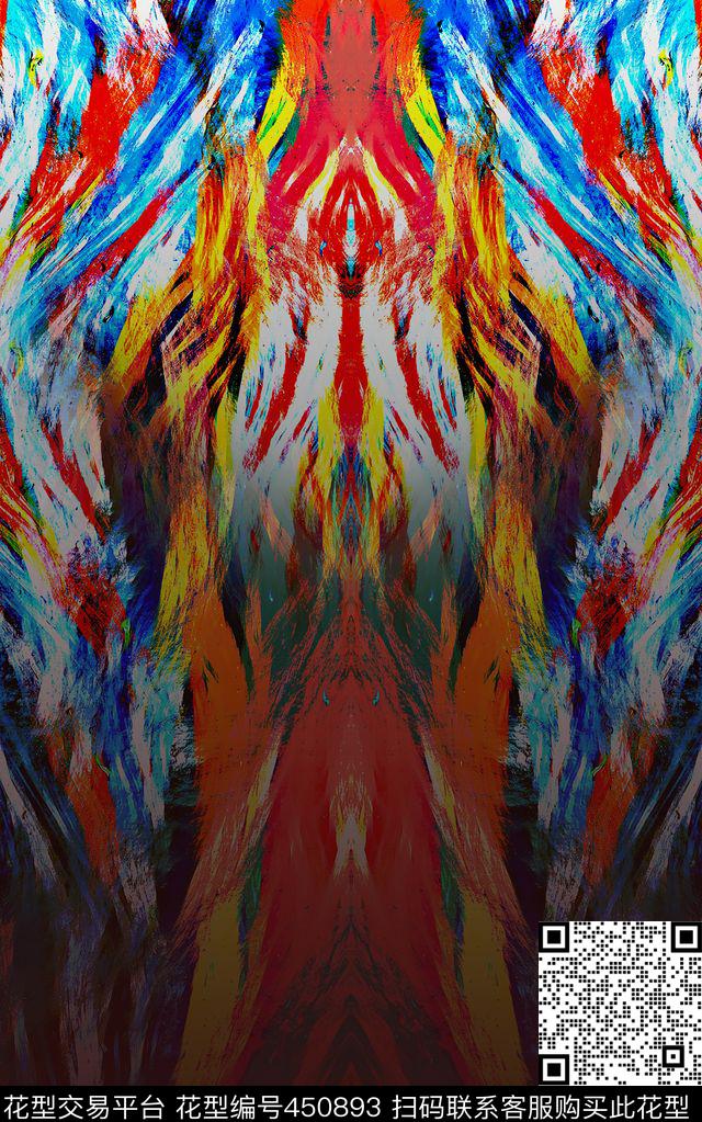 抽象炫彩系列潮流数码印花华亿平台下载（图片编号: 450893） - 瓦栏（Walan）