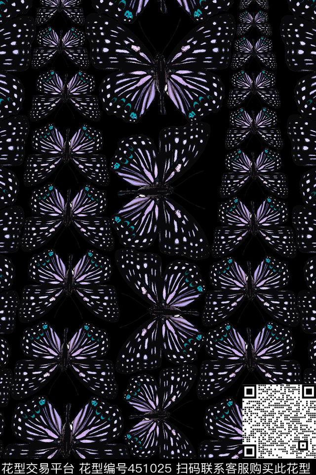 抽象蝴蝶格子传统印花华亿平台下载（图片编号: 451025） - 瓦栏（Walan）