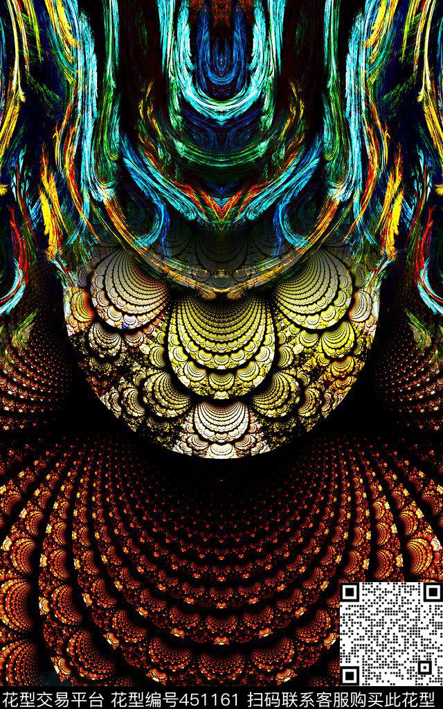 潮流抽象创意数码印花华亿平台下载（图片编号: 451161） - 瓦栏（Walan）