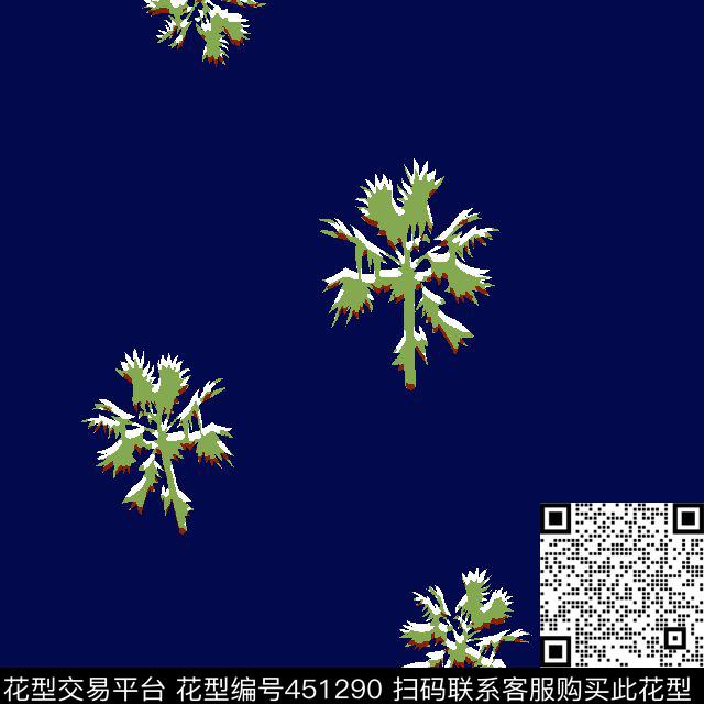 男装衬衫外套清新椰树传统印花华亿平台下载（图片编号: 451290） - 瓦栏（Walan）