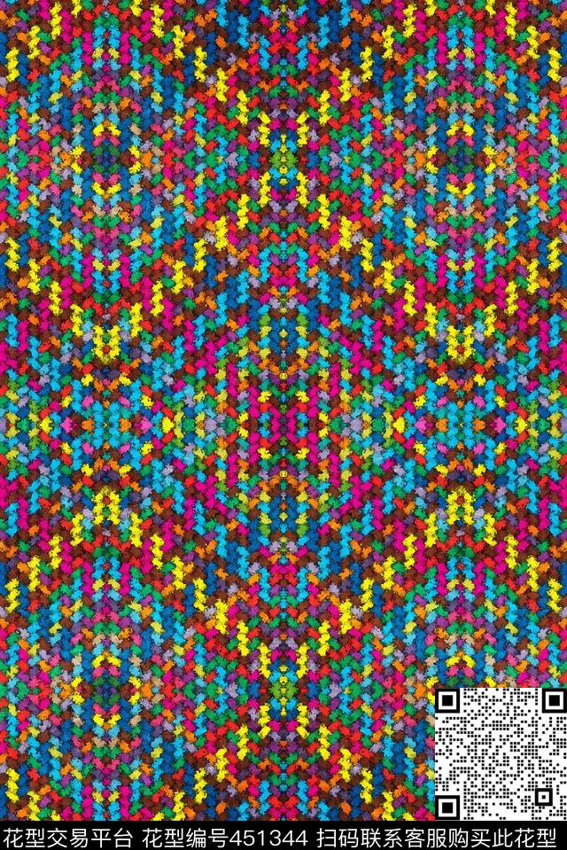 小清新时尚潮流大牌彩色色块喷溅机理数码印花华亿平台下载（图片编号: 451344） - 瓦栏（Walan）