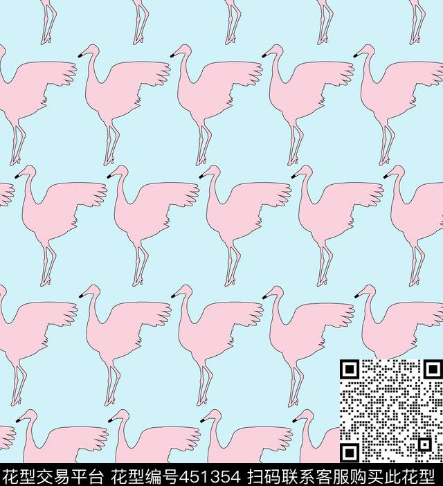丹顶鹤动物卡通传统印花华亿平台下载（图片编号: 451354） - 瓦栏（Walan）