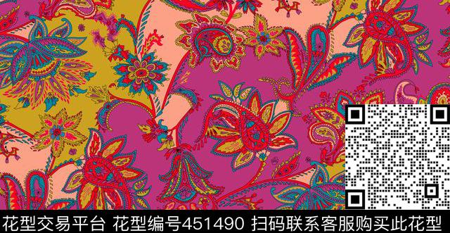 复古花纹精致传统印花华亿平台下载（图片编号: 451490） - 瓦栏（Walan）