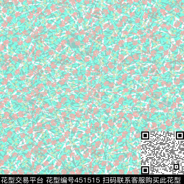 花卉风格几何背景传统印花华亿平台下载（图片编号: 451515） - 瓦栏（Walan）