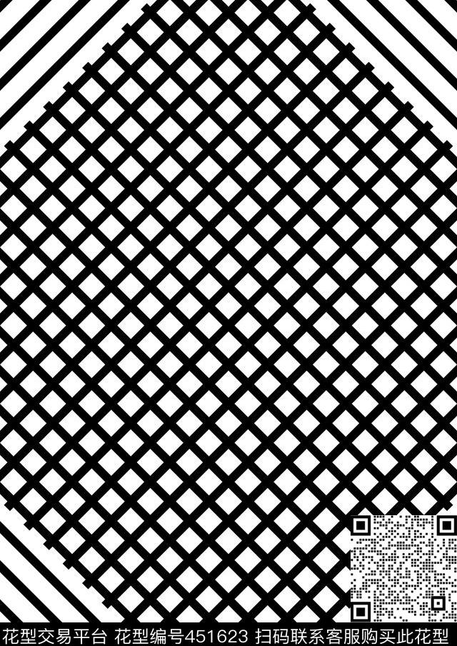 几何方格条纹传统印花华亿平台下载（图片编号: 451623） - 瓦栏（Walan）
