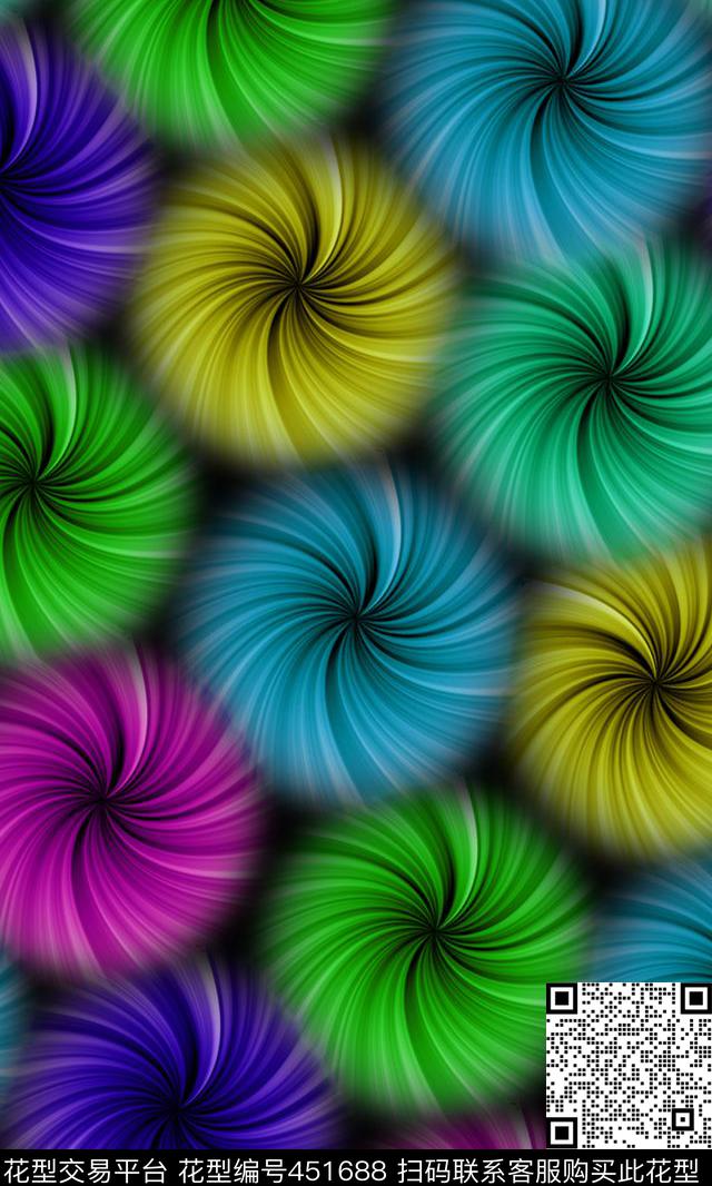 抽象几何炫彩漩涡抽象毛线团几何大牌时尚流行休闲裤子围巾H【抽象】数码印花华亿平台下载（图片编号: 451688） - 瓦栏（Walan）