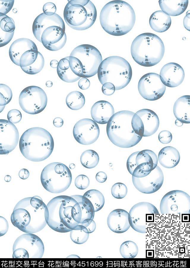 单色气泡田园传统印花华亿平台下载（图片编号: 451699） - 瓦栏（Walan）