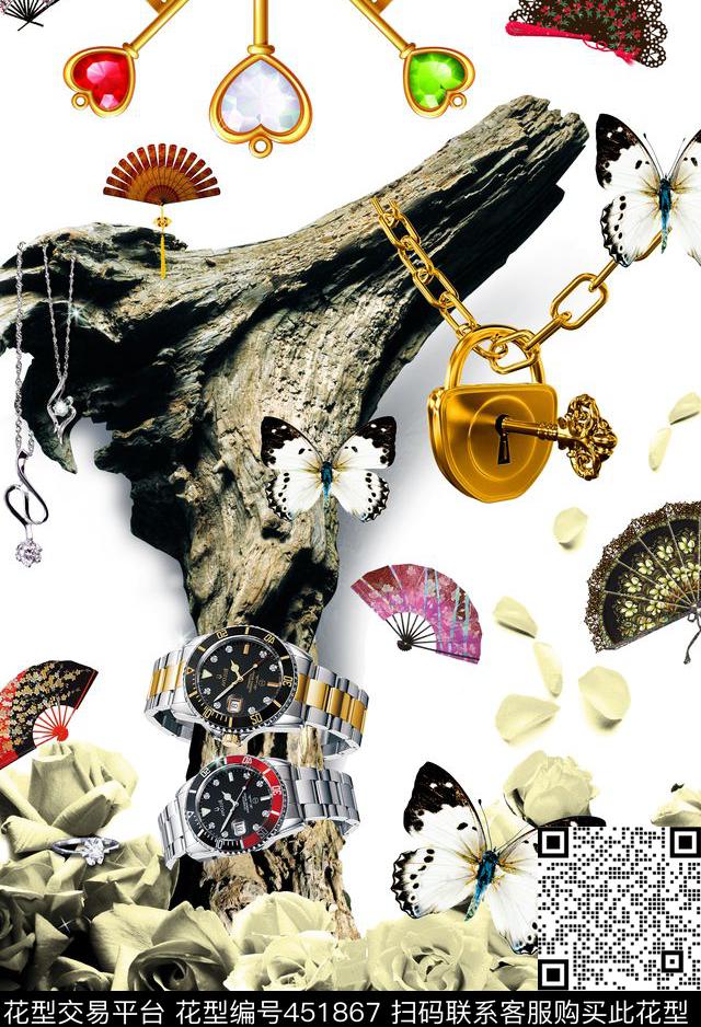 定位独幅复古数码印花华亿平台下载（图片编号: 451867） - 瓦栏（Walan）