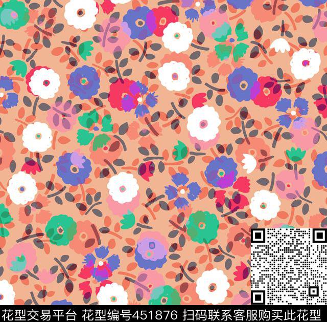 复古碎花小花传统印花华亿平台下载（图片编号: 451876） - 瓦栏（Walan）