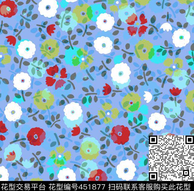 复古碎花小花传统印花华亿平台下载（图片编号: 451877） - 瓦栏（Walan）