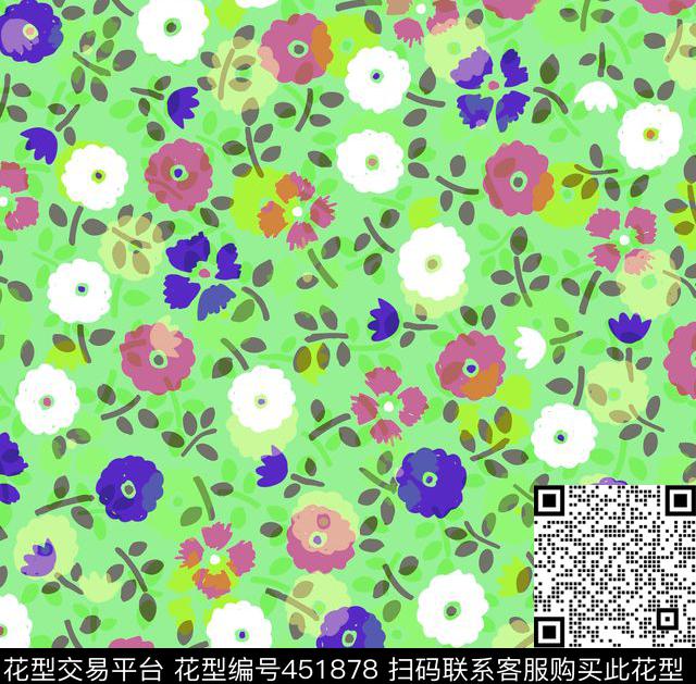 复古碎花小花传统印花华亿平台下载（图片编号: 451878） - 瓦栏（Walan）