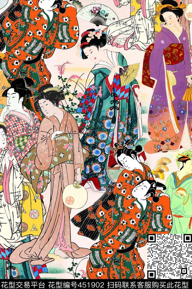 日本东阳仕女数码印花华亿平台下载（图片编号: 451902） - 瓦栏（Walan）