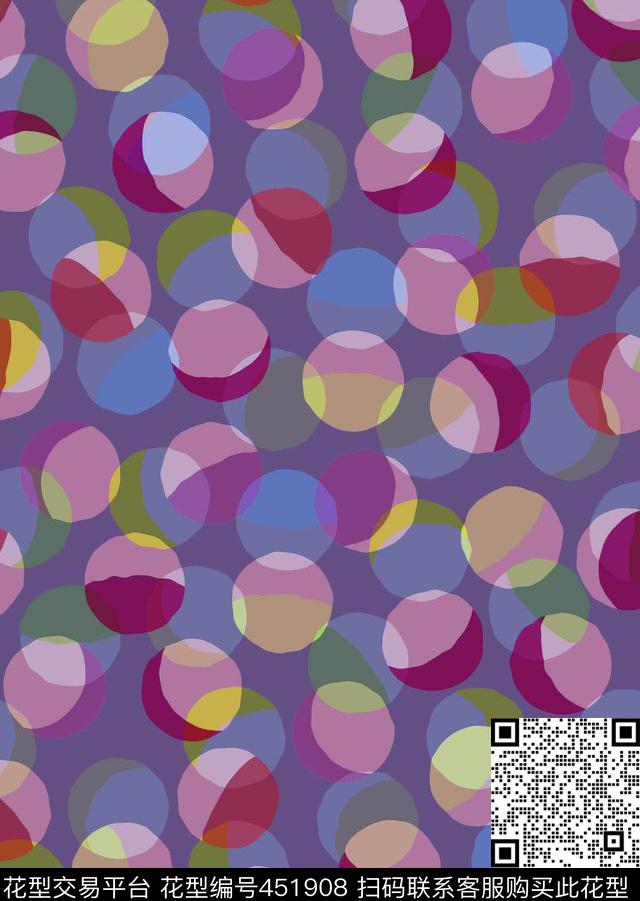梦幻圆点光幻效果传统印花华亿平台下载（图片编号: 451908） - 瓦栏（Walan）