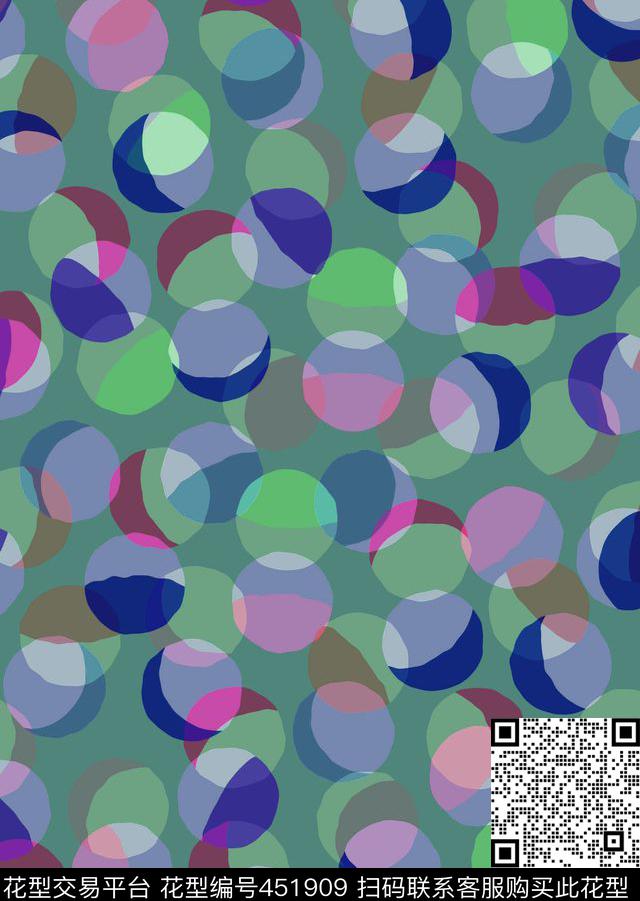 梦幻圆点光幻效果传统印花华亿平台下载（图片编号: 451909） - 瓦栏（Walan）